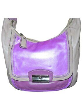 Coach 2013 Kristin Spectator Lavender & Mauve Leather Purple Colorblock Hobo Bag